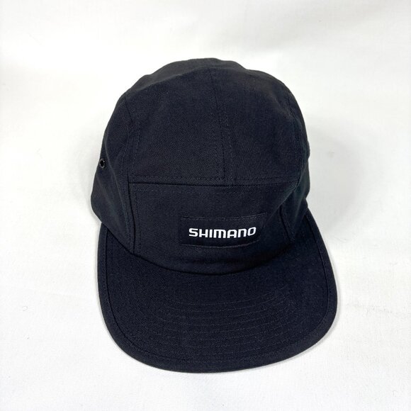 Shimano Back Black 5-Panel Strapback Cap Hat Japan Cycling Fishing Equipment - Picture 5 of 8